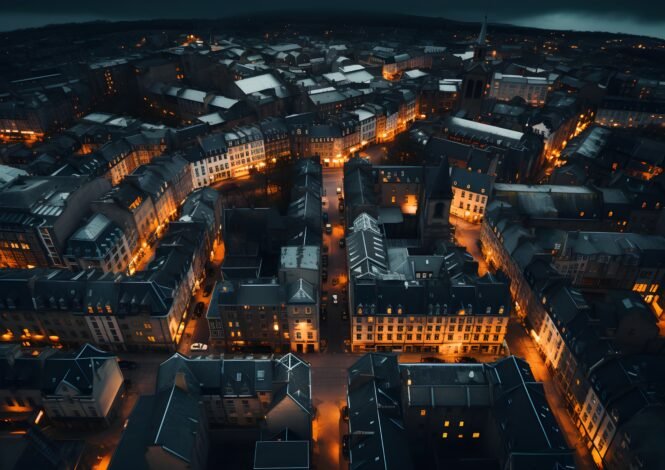 aerial-view-city | Pugnalom Hell, heller, am hellsten: Nicht nur in Städten, auch in Dörfern und ländlichen Gebieten wird die Nacht durch die Beleuchtung selbst kleinster Areale zum Tag gemacht. Am schlimmsten trifft es nachtaktive Arten: Zahlreiche sind bereits ausgestorben. (Credits: freepik)