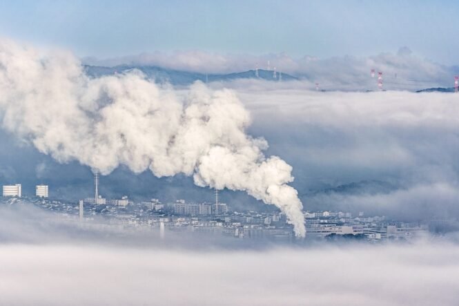 Die Industrie ist einer der größten Verursache für den Ausstoß an CO2, hier vor allem die Eisen-/Stahlindustrie, die Zement-/Kalkindustrie und die chemische Industrie. (Credits: pixabay)