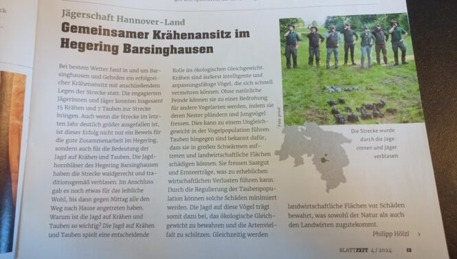 Auszug aus "Blattzeit" 4/2024: Artikel wie diese unterstreichen die mangelnde Sachkenntnis einiger Jäger (Foto: pugnalom)