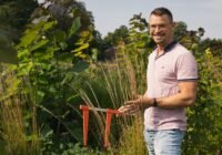 Dominic Wachs auf einer Versuchsfläche_ Credits: Kevin Fuchs