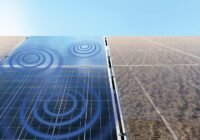 Im Projekt AkSoRe arbeitet das Fraunhofer IDMT an einem Verfahren zur automatischen Reinigung der Module mittels Körperschall. | Copyright: Silberform AG