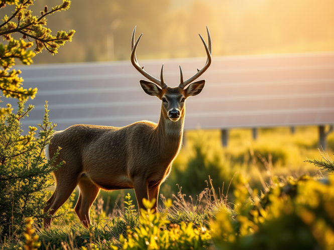 Solarpark Wehingen bedroht Rothirsch-Wanderkorridor am Pellinger Berg. Symbolbild. Credits: LabNews Media LLC