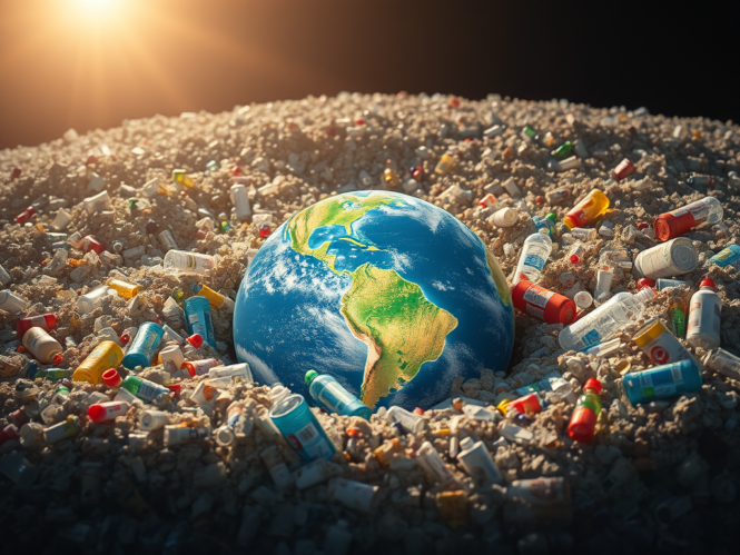 Globaler Plastikvertrag: Ein Lichtblick gegen Plastikmüll. Credits: Pugnalom by LabNews Media LLC