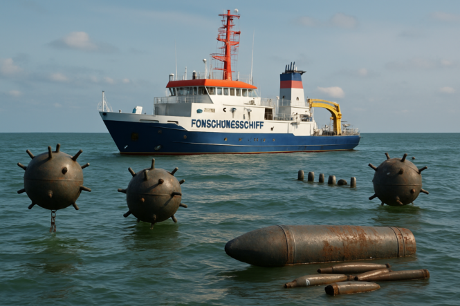 Munitionsaltlasten in der Ostsee. Symbolbild. Credits: Pugnalom by LabNews Media LLC