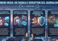 Panel 1: Symbolischer verschlossener Safe mit zerbrechenden E-Mails und der Überschrift 'Radikale Anonymität durch Newsletter-Stopp'.