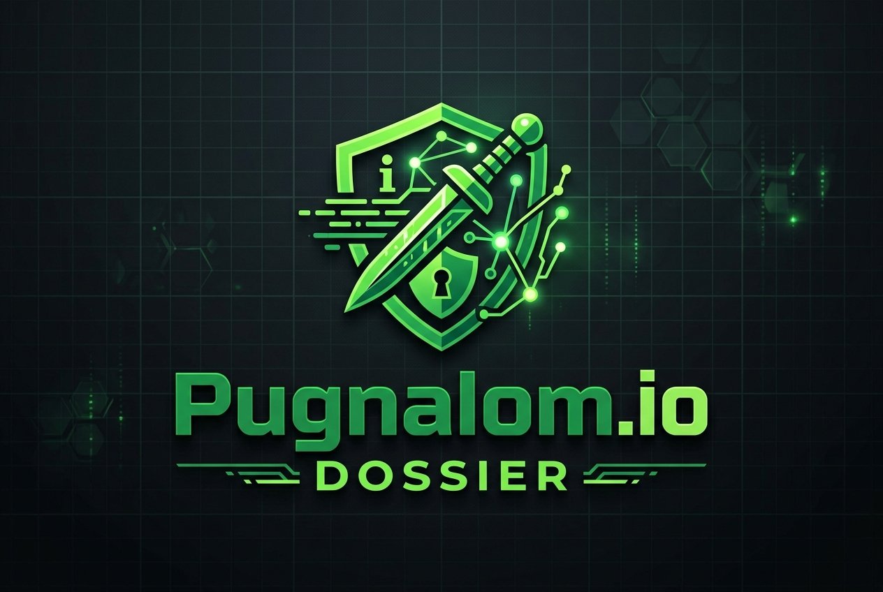 Erstelle ein cooles Logo mit Pugnalomio DOSSIER In grün | Pugnalom Pugnalom.io DOSSIER. Powered by LabNews Media LLC